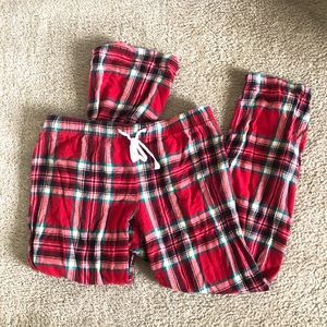 Old Navy red plaid Pj bottoms